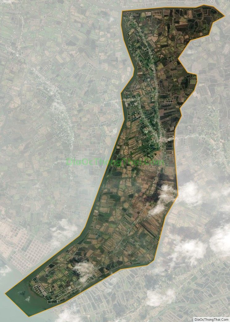 Bản đồ vệ tinh xã Giao Thạnh, huyện Thạnh Phú
