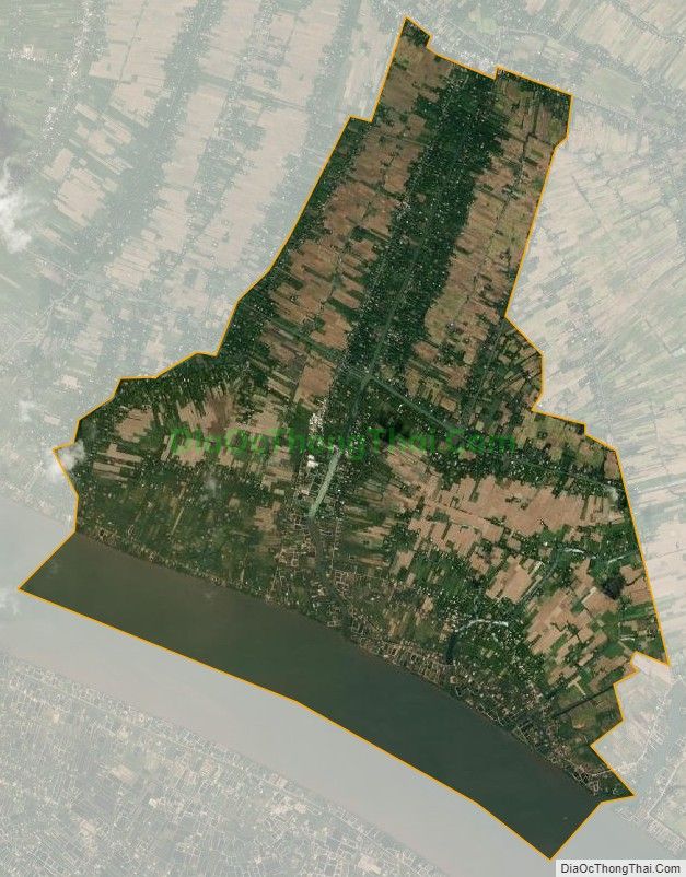 Bản đồ vệ tinh xã Hòa Lợi, huyện Thạnh Phú