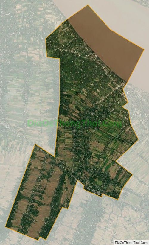 Bản đồ vệ tinh xã Quới Điền, huyện Thạnh Phú
