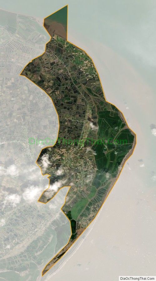 Bản đồ vệ tinh xã Thạnh Hải, huyện Thạnh Phú