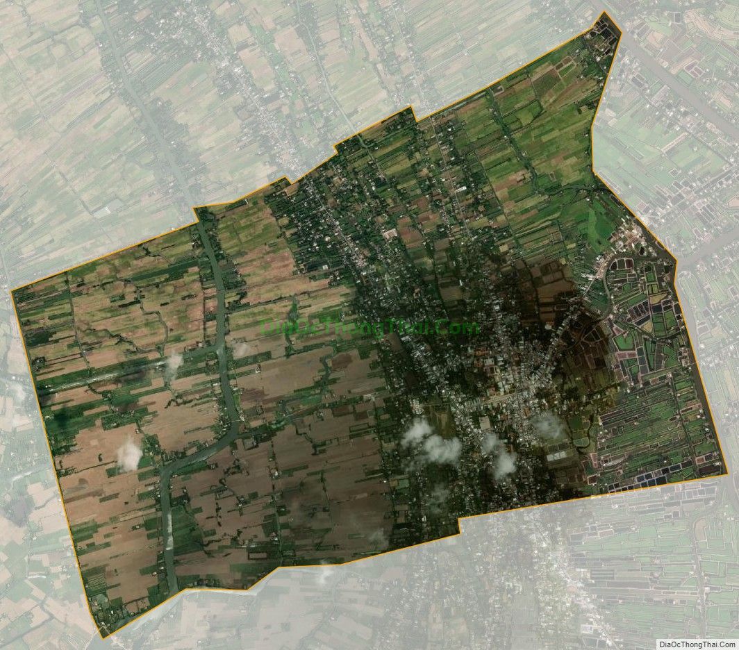 Bản đồ vệ tinh Thị trấn Thạnh Phú, huyện Thạnh Phú