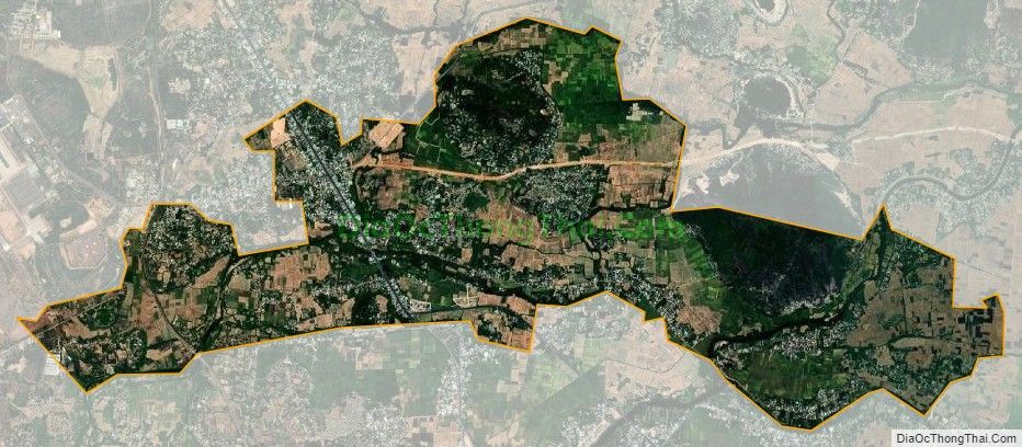 Bản đồ vệ tinh phường Nhơn Thành, thị xã An Nhơn
