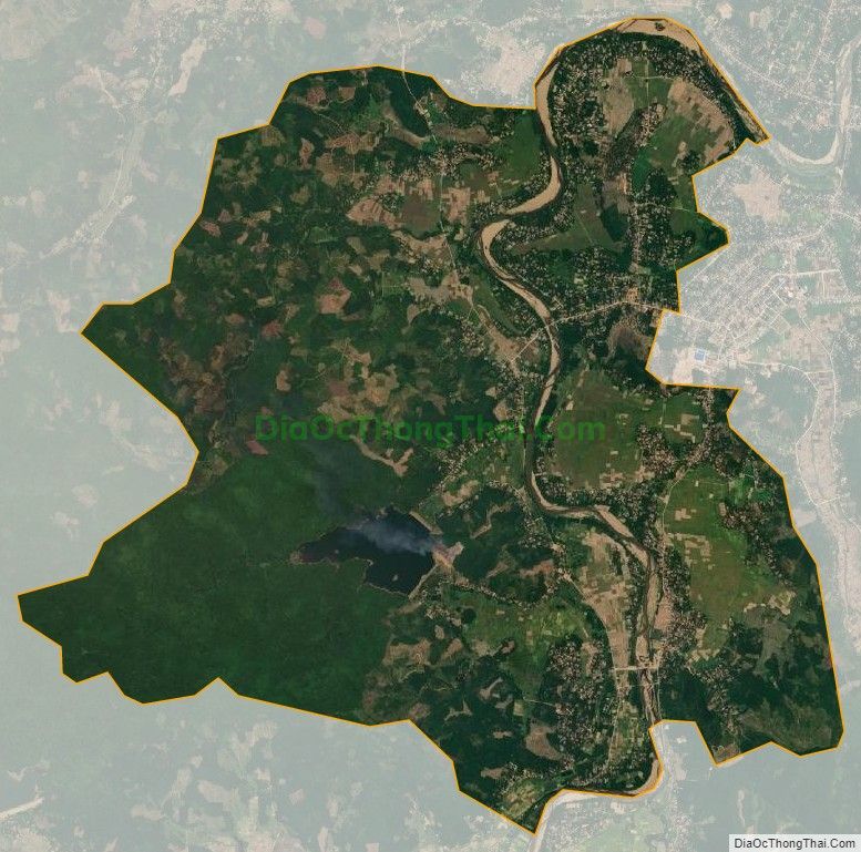 Bản đồ vệ tinh xã Ân Đức, huyện Hoài Ân