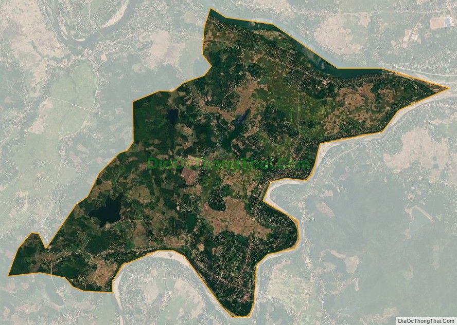 Bản đồ vệ tinh xã Ân Thạnh, huyện Hoài Ân