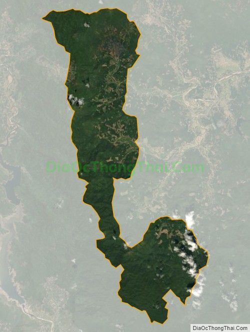 Bản đồ vệ tinh xã Bok Tới, huyện Hoài Ân