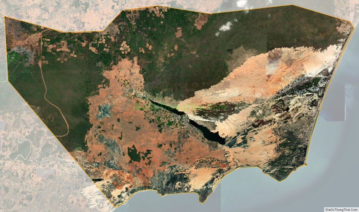 Bản đồ vệ tinh xã Hòa Thắng, huyện Bắc Bình