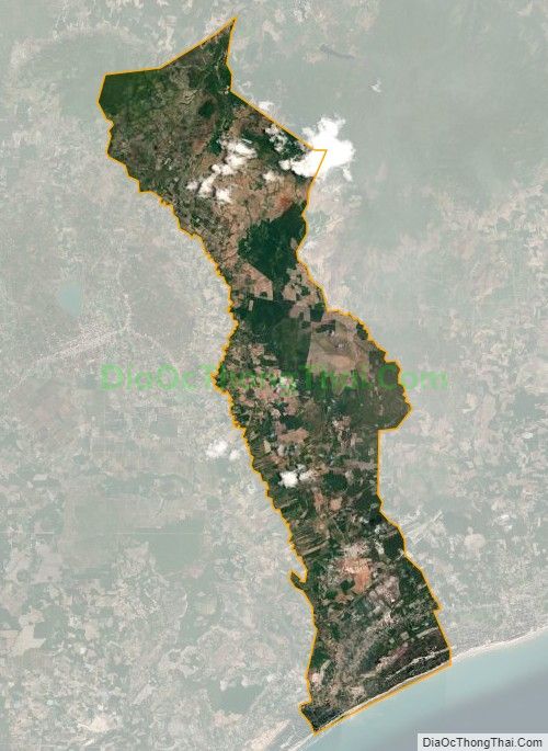 Bản đồ vệ tinh xã Thắng Hải, huyện Hàm Tân