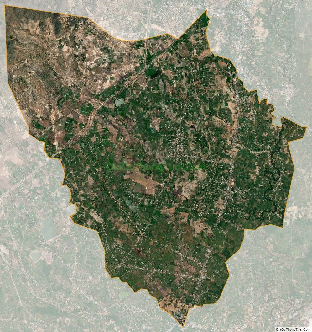 Bản đồ vệ tinh xã Hàm Chính, huyện Hàm Thuận Bắc