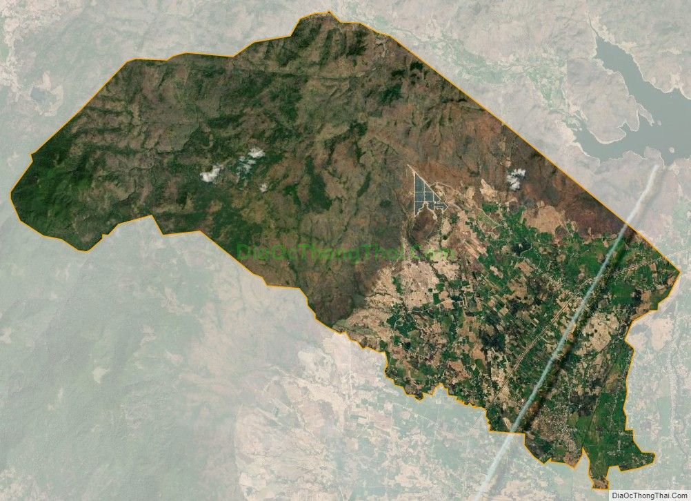 Bản đồ vệ tinh xã Hàm Phú, huyện Hàm Thuận Bắc
