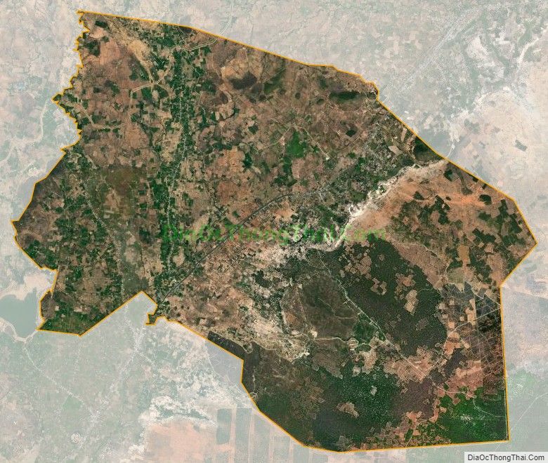 Bản đồ vệ tinh xã Hồng Liêm, huyện Hàm Thuận Bắc