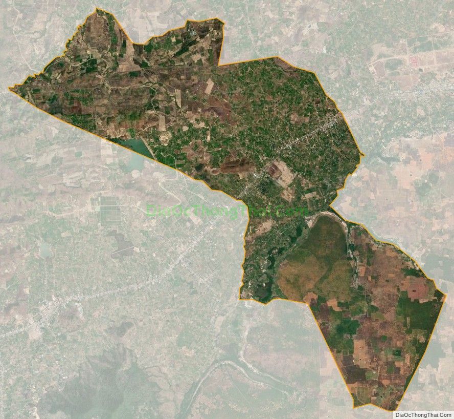 Bản đồ vệ tinh xã Hàm Cường, huyện Hàm Thuận Nam