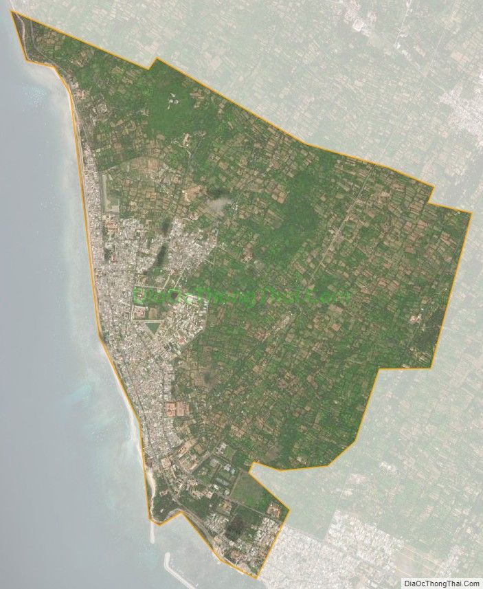 Bản đồ vệ tinh xã Ngũ Phụng, huyện Phú Quý