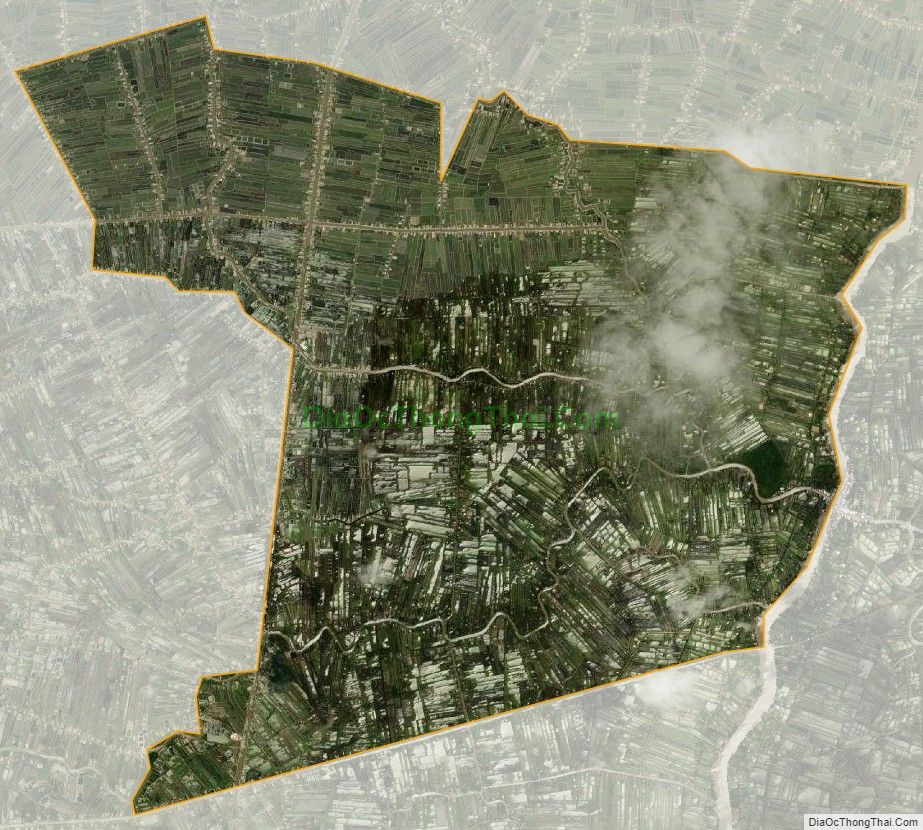 Bản đồ vệ tinh xã Đông Hưng, huyện Cái Nước