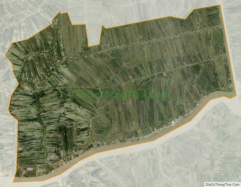 Bản đồ vệ tinh xã Hàng Vịnh, huyện Năm Căn