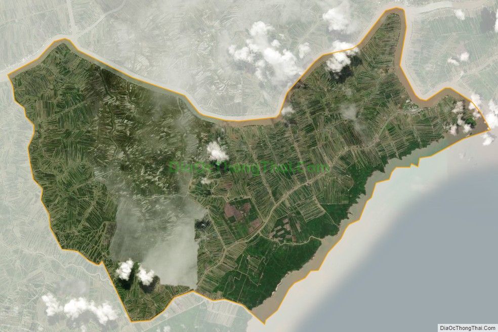 Bản đồ vệ tinh xã Tam Giang Tây, huyện Ngọc Hiển