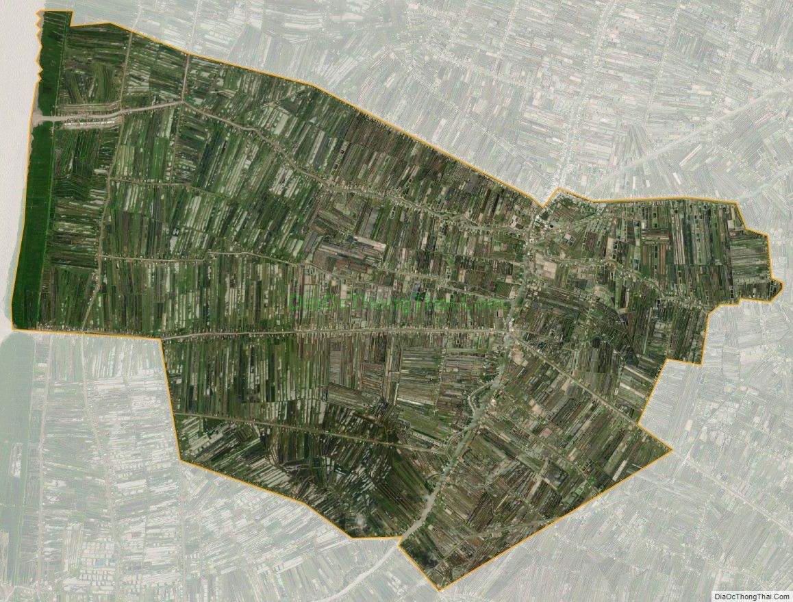 Bản đồ vệ tinh xã Tân Hải, huyện Phú Tân