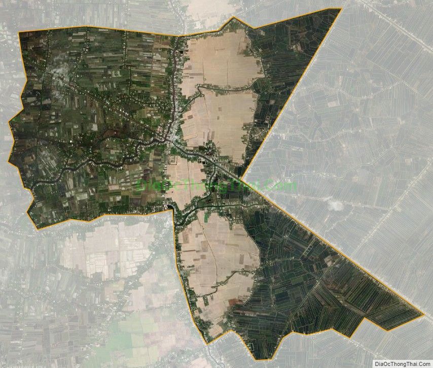 Bản đồ vệ tinh xã Tân Lộc, huyện Thới Bình