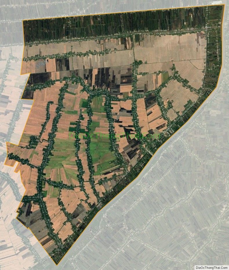 Bản đồ vệ tinh xã Khánh Bình, huyện Trần Văn Thời