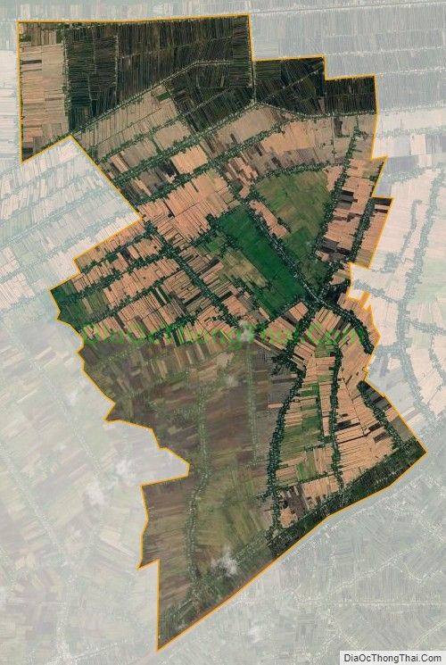 Bản đồ vệ tinh xã Khánh Bình Đông, huyện Trần Văn Thời
