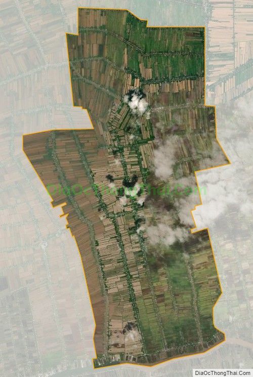 Bản đồ vệ tinh xã Khánh Hưng, huyện Trần Văn Thời