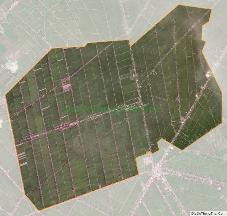 Bản đồ vệ tinh xã Thạnh Phú, huyện Cờ Đỏ