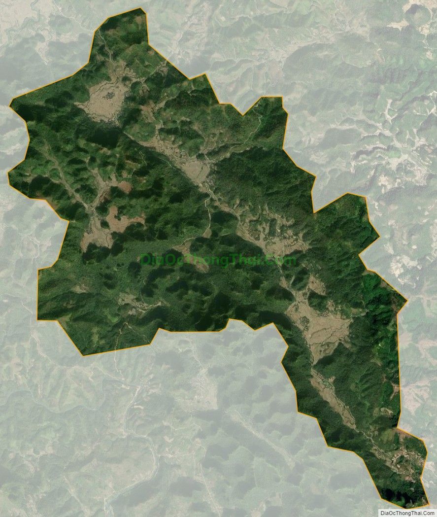 Bản đồ vệ tinh xã Cô Ngân, huyện Hạ Lang