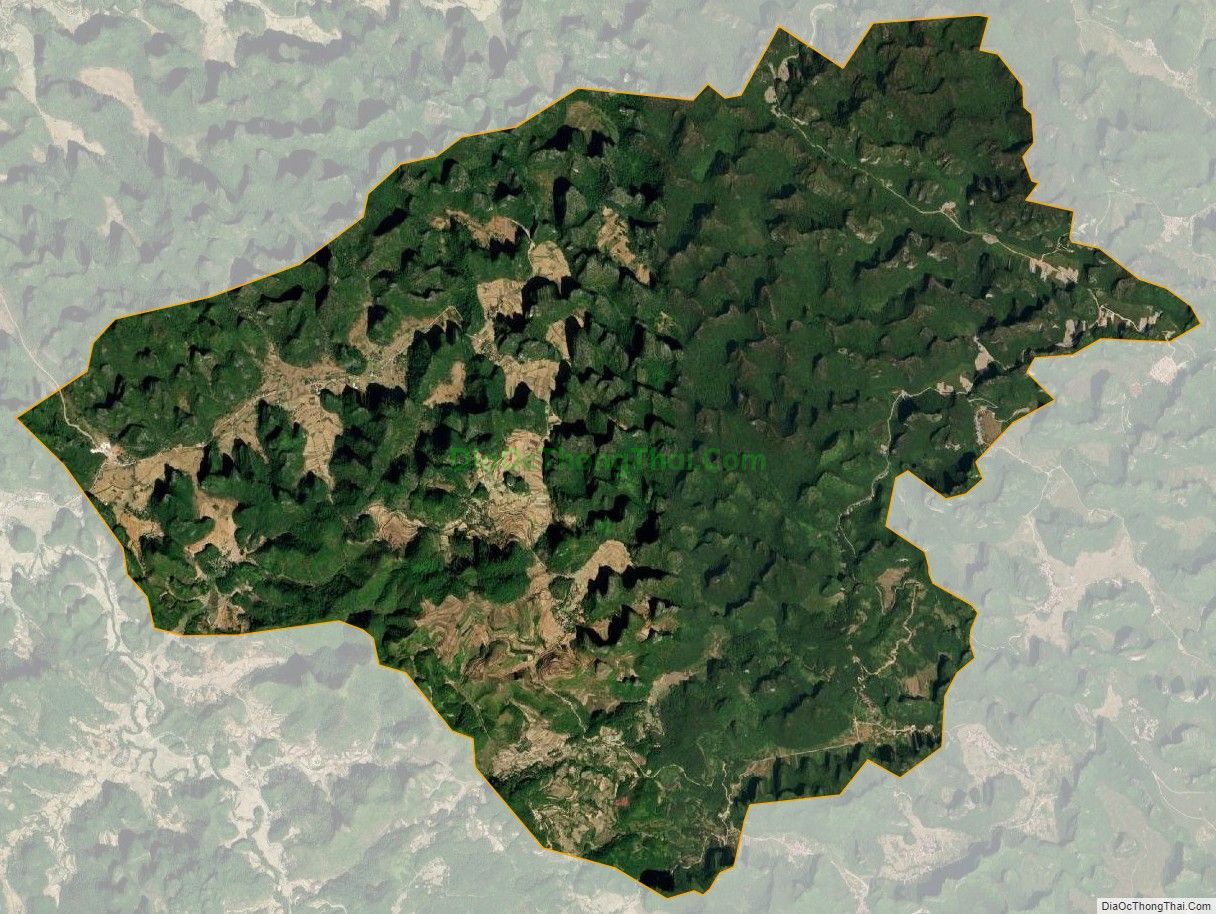 Bản đồ vệ tinh xã Quang Long, huyện Hạ Lang