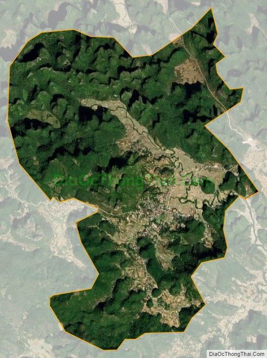 Bản đồ vệ tinh Thị trấn Thanh Nhật, huyện Hạ Lang