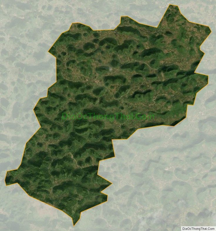 Bản đồ vệ tinh xã Hồng Sĩ (cũ), huyện Hà Quảng