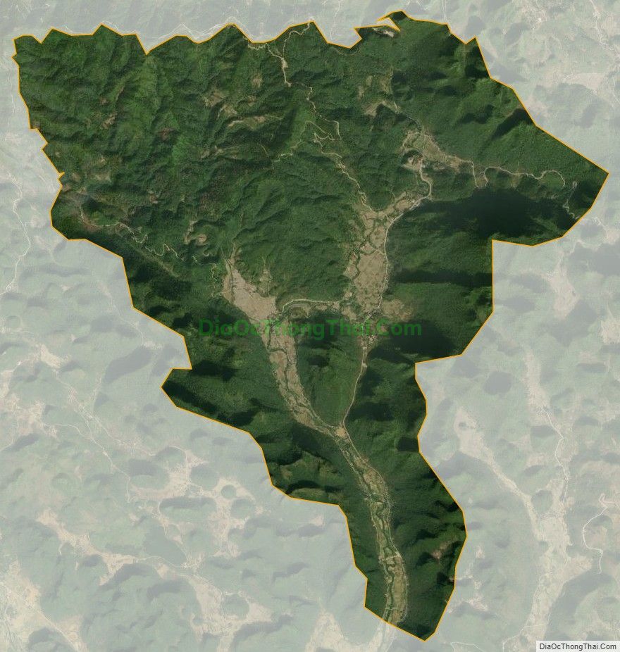 Bản đồ vệ tinh xã Trường Hà, huyện Hà Quảng