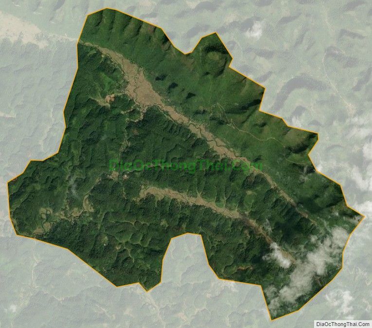 Bản đồ vệ tinh xã Đại Tiến, huyện Hòa An
