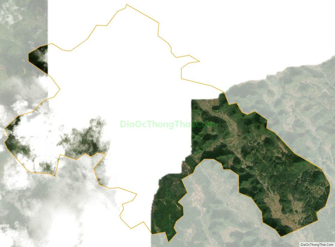 Bản đồ vệ tinh xã Chí Thảo, huyện Quảng Hòa