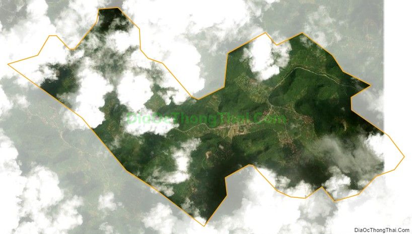 Bản đồ vệ tinh xã Phúc Sen, huyện Quảng Hòa