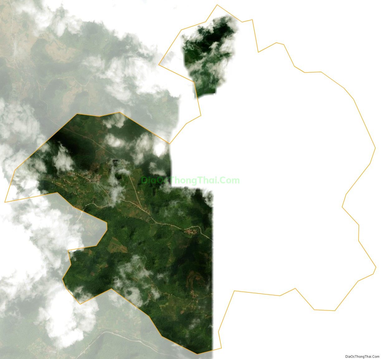Bản đồ vệ tinh xã Quốc Phong (cũ), huyện Quảng Uyên