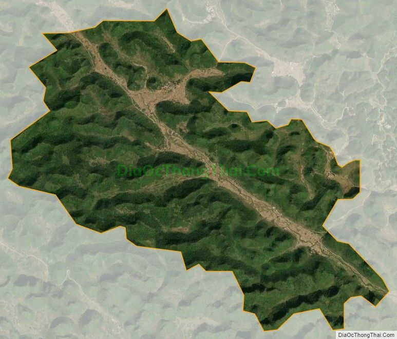 Bản đồ vệ tinh xã Cô Mười (cũ), huyện Trà Lĩnh