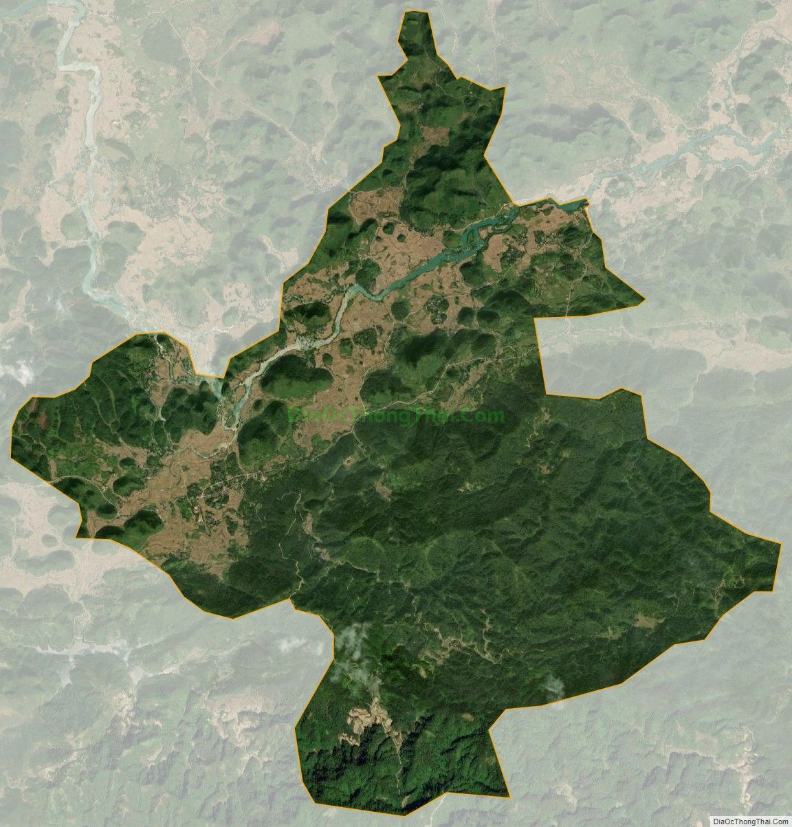 Bản đồ vệ tinh xã Chí Viễn, huyện Trùng Khánh