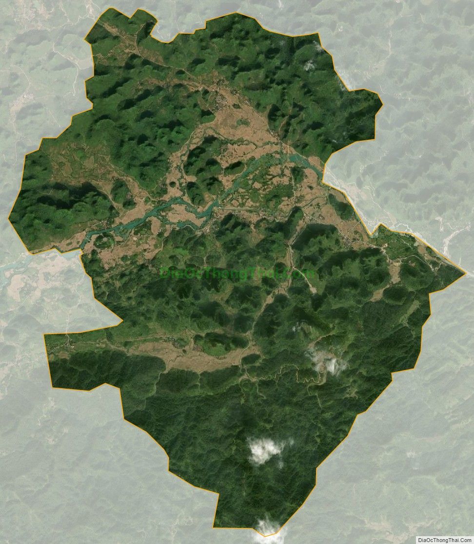 Bản đồ vệ tinh xã Đàm Thủy, huyện Trùng Khánh