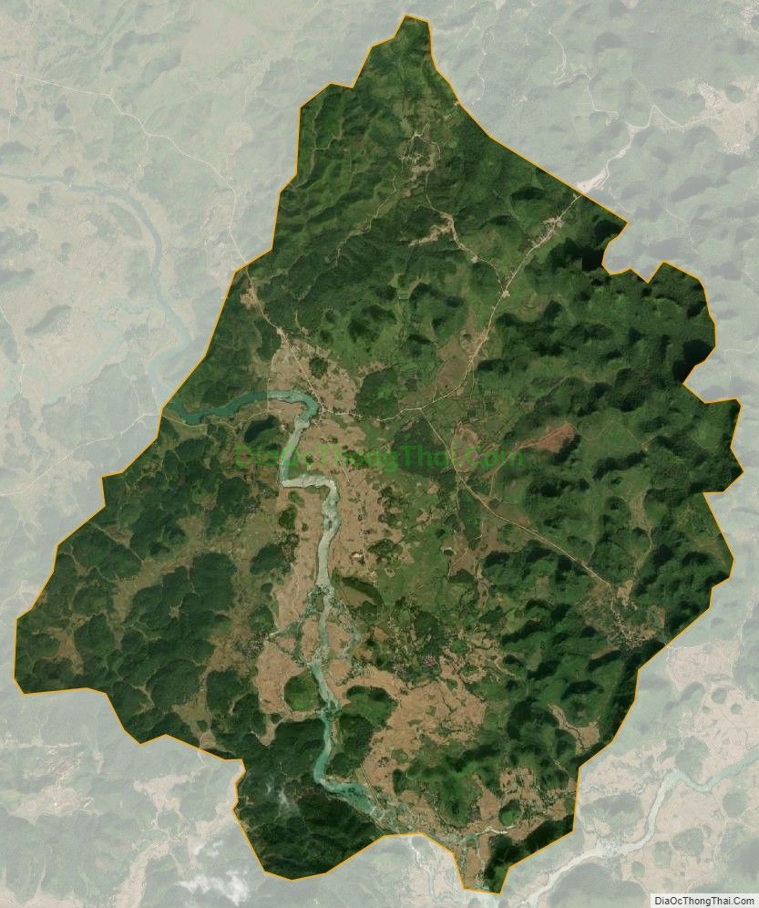 Bản đồ vệ tinh xã Đình Phong, huyện Trùng Khánh