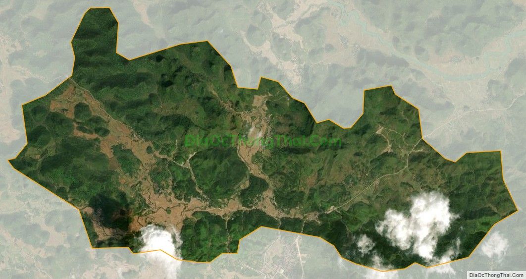 Bản đồ vệ tinh xã Khâm Thành, huyện Trùng Khánh