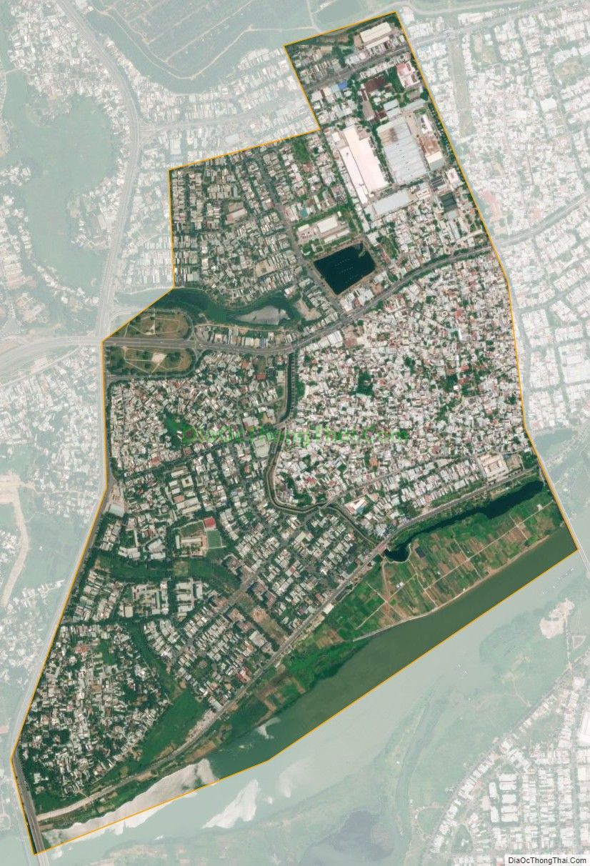 Bản đồ vệ tinh phường Hòa Thọ Đông, quận Cẩm Lệ