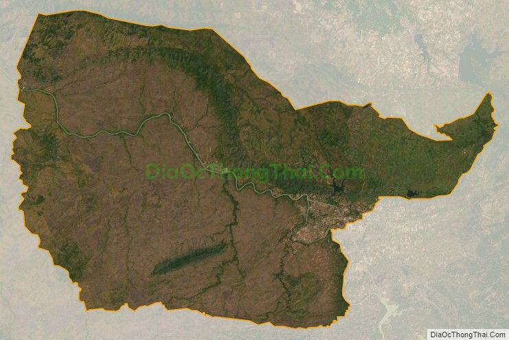 Bản đồ vệ tinh xã Krông Na, huyện Buôn Đôn