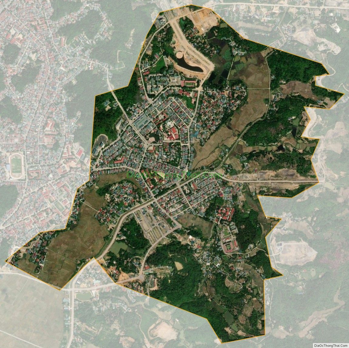 Bản đồ vệ tinh phường Noong Bua, thành phố Điện Biên Phủ