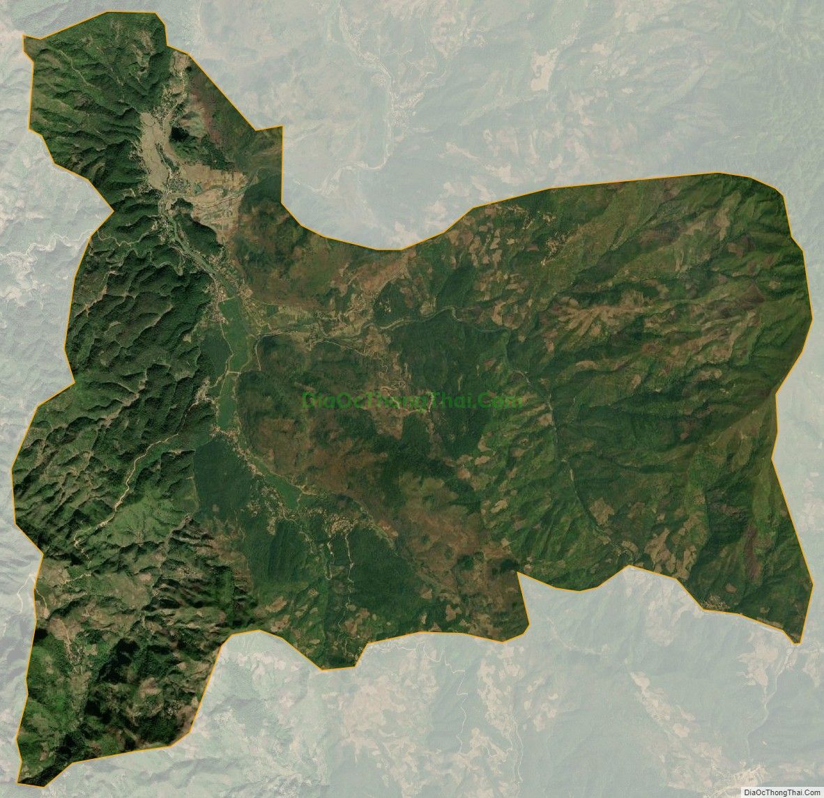Bản đồ vệ tinh xã Xuân Lao, huyện Mường Ảng