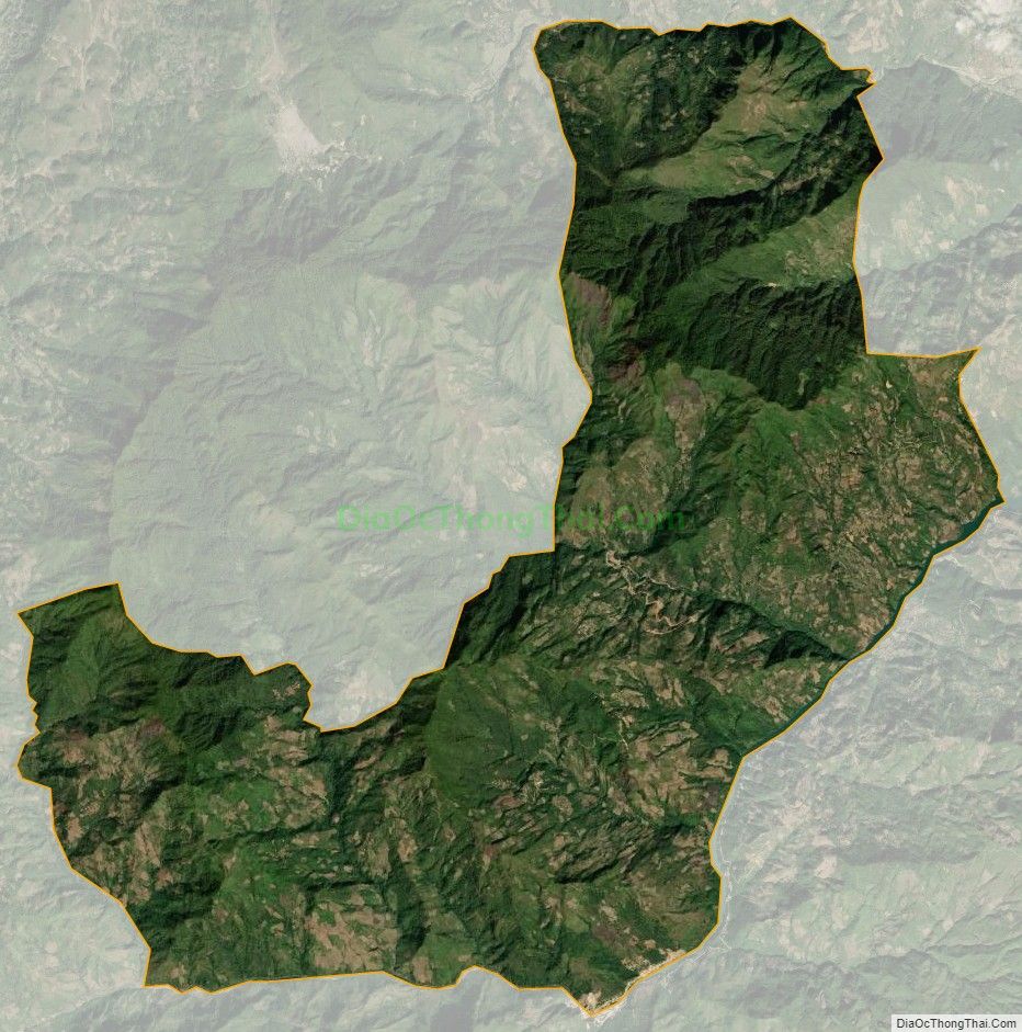 Bản đồ vệ tinh xã Huổi Mí, huyện Mường Chà