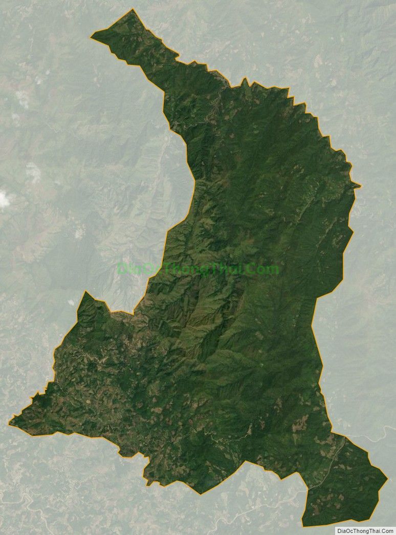Bản đồ vệ tinh xã Huổi Lếnh, huyện Mường Nhé
