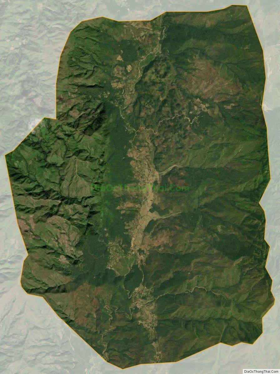 Bản đồ vệ tinh xã Mường Thín, huyện Tuần Giáo