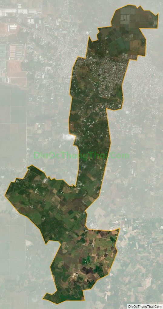 Bản đồ vệ tinh xã Trung Hòa, huyện Trảng Bom