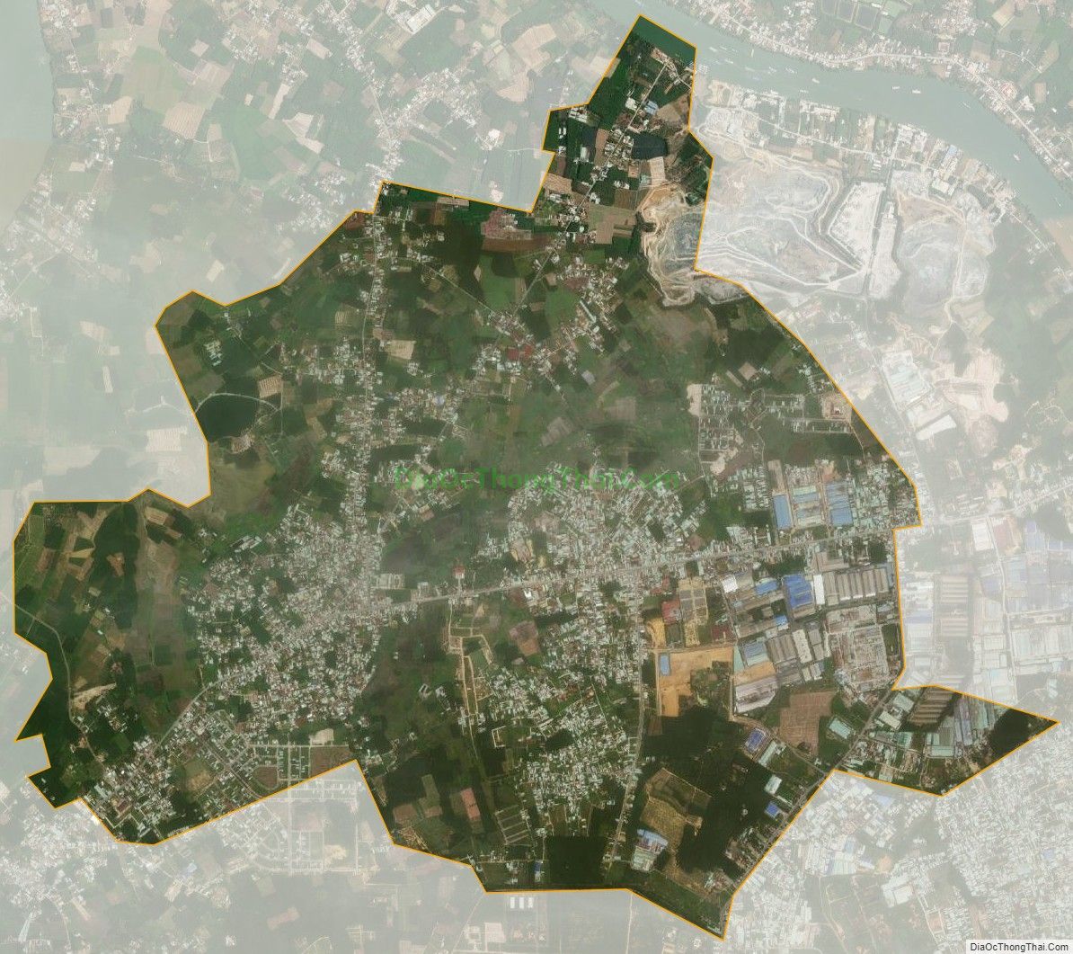 Bản đồ vệ tinh xã Thạnh Phú, huyện Vĩnh Cửu