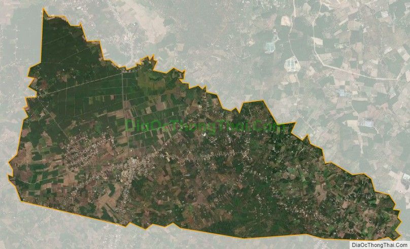 Bản đồ vệ tinh xã Lang Minh, huyện Xuân Lộc
