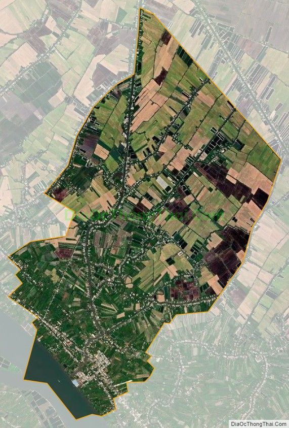 Bản đồ vệ tinh xã Bình Hàng Trung, huyện Cao Lãnh